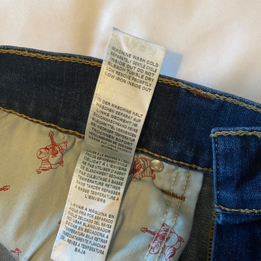 True Religion-Men's Rocco Relaxed Skinny Jean-No Flap-Dark Wash- Size 34 - Picture 7 of 12